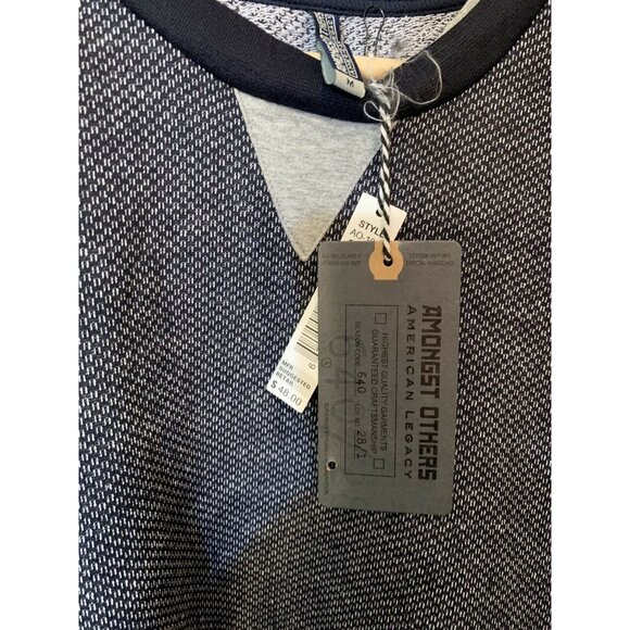 New Amongst Others American Legacy Men’s Sz M T-Shirt Blue Gray Textured Stretch - Picture 3 of 7